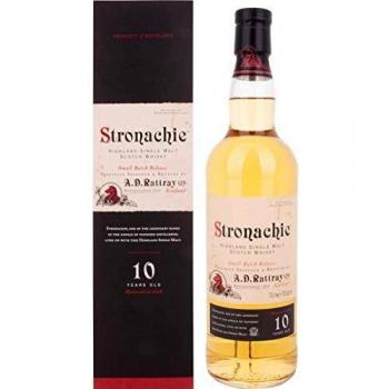 Stronachie 10 Años Small Batch Highland Single Malt Whisky 43% Vol. 0,7 l en Caja Regalo