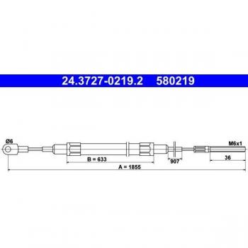 Cable de freno de mano ATE 24.3727-0219.2