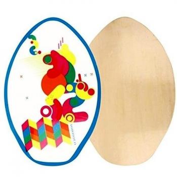 Waimea – Skimboard Flat País Madera 30 Inch/76 cm, color blanco/fucsia/amarillo, 52 WB