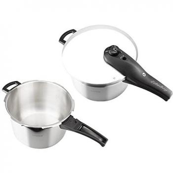 Olla a presión VITREX PRESS. Olla express Super rápida de Fácil uso, Acero Inoxidable 18/10, Apta para todo tipo de cocinas, inducción y lavavajillas. Fondo Termodifusor,