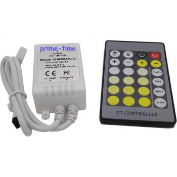 Controlador Remoto IR CCT de 24 Teclas para Temperatura de Color DC12-24V, Regulador Dimmer para Tira LED Blanca Dual