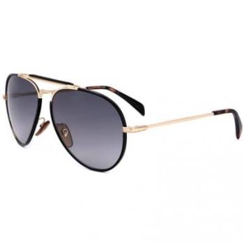 David Beckham 7003S Men's Sunglasses - Black - One Size - Gold Metal Frame