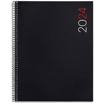 Agenda 2024 Pro Semana Vista Vertical 210 x 270 mm Polipropileno Negro Miquelrius