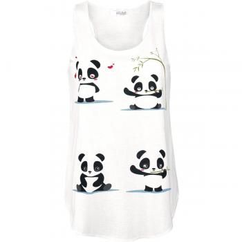 Innocent Panda Vibes Vest Top Mujer Blanco XXL