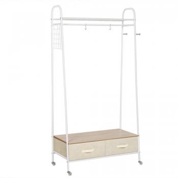 Perchero Homcom con Ruedas y Cajones 99x47x185cm
