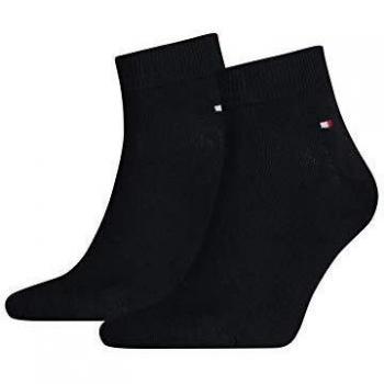 Tommy Hilfiger Men's Quarter Socks 2-Pack - Size 39-46, Business Sneaker Style, Color: Dark Navy/Black