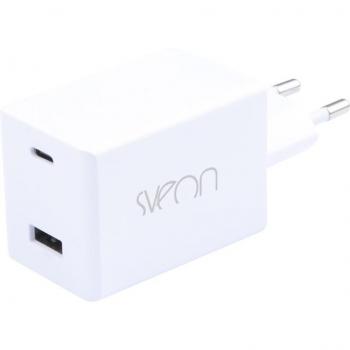 Sveon SAC248 Cargador Universal USB-C/USB-A GaN 48W Interior Blanco