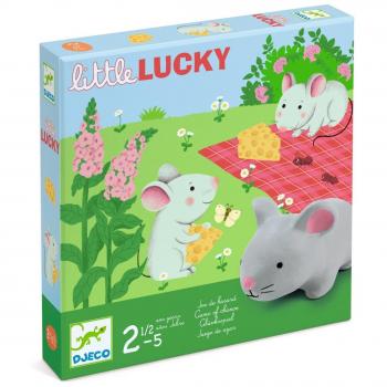 Juego de azar Little Lucky de Djeco, recomendado para mayores de 2 años, incluye componentes coloridos y diseño atractivo, fomenta la suerte y la estrategia en los niños