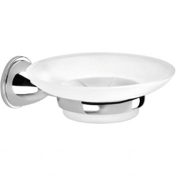 Gedy Genziana Jabonera de Pared, Vidrio, Cromo, 13x10.8x3.8 cm