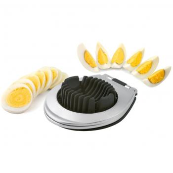Cortador de huevos Safkan VEGA plateado/negro 12x9.6x4.3 cm
