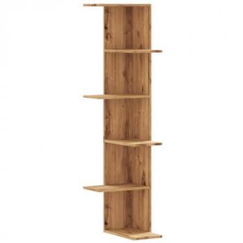 vidaXL Wall Corner Shelf Artisan Oak 36.5x36.5x140 cm Engineered Wood