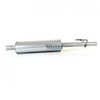 Silenciador Intermedio Walker 22021 con diseño de acero inoxidable, compatible con vehículos específicos, reduce el ruido del escape, fácil instalación y alta durabilidad