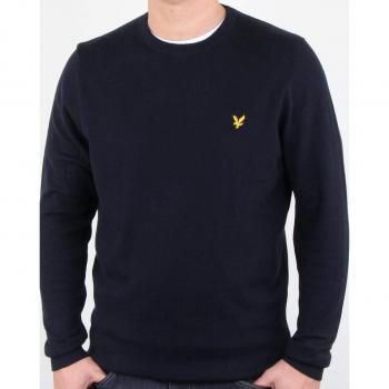 Lyle & Scott Cotton Merino Crew Jumper, Jersey para Hombre, Blue