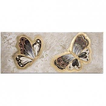 Cuadro Artesanal Mariposas Oro 60x150 cm