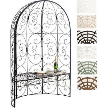 Banc de Jardín Rosie con Arco para Rosales y Soporte para Plantas Trepadoras - Color Bronce, 2 Plazas