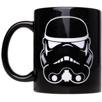 Taza de cerámica oficial de Stormtrooper que cambia de color, 300 ml, color negro, taza de café que cambia de calor, aspecto de casco, regalo para fans - ThumbsUp!