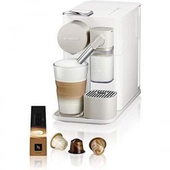 DeLonghi Lattissima One EN510.W Cafetera de Cápsulas Nespresso Automática Blanca con LatteCrema System y 3 Bebidas Preestablecidas