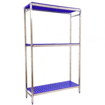 Estantería Simoninox 3PP/1600x1660x500 - Acero Inoxidable, 180 kg de Punto Flexión, 3 Estantes, Estantería Industrial, Estantería Cocina Profesional