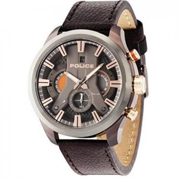 Police Men's Chronograph Quartz Watch with Leather Strap 14639JSBZU/61