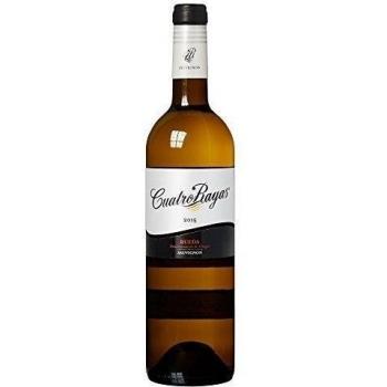 Cuatro Rayas Sauvignon Vendimia Nocturna Vino Blanco D.O. Rueda - 6 Botellas de 750 ml -