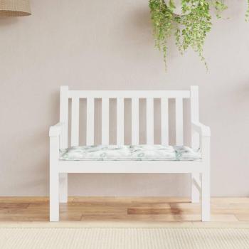 Cojín de banco de jardín tela Oxford estampado hojas 100x50x7 cm Color Antracita, Gris claro, Blanco crema y más Cojín Decorativo de Asiento Cojines de muebles de salón