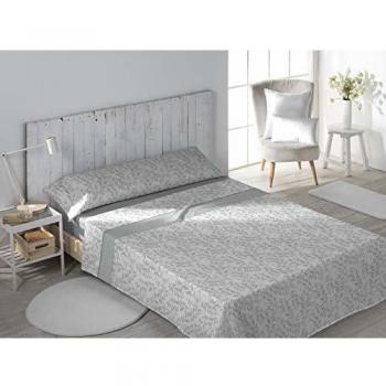DHestia Juego Sábanas, Gris, 135x200 cm/Cama 135