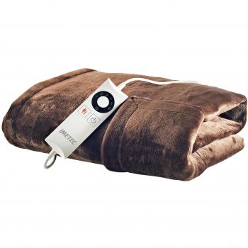 Imetec Intellisense Manta de sofá individual con bolsillo para manos, suave microfibra, lavable a mano o a máquina.