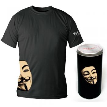 SD toys Mascara Camiseta Negra Chico T-M Edicion Deluxe V De Vendetta
