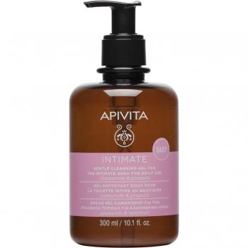 APIVITA Intimate Daily Gentle Cleansing Gel 300ml - Chamomile, Propolis, and Aloe Vera Juice - Natural Sulfate Free, pH-Balanced Cleanser, Gynecologist Tested - Skin Comfort, Anti-Odor
