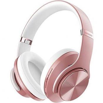 DOQAUS Auriculares Inalámbricos Diadema, [52 Hrs de Reproducción] Hi-Fi Sonido, Cascos Bluetooth con 3 Modos EQ, Micrófono Incorporado y Doble Controlador de 40 mm, para Móviles/Xiaomi/TV