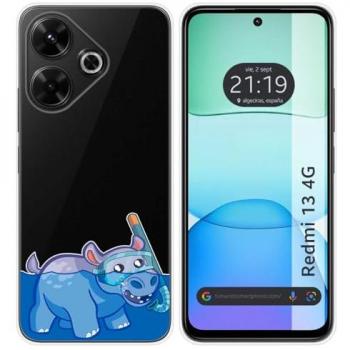 Funda de Silicona Transparente Hipo para Xiaomi Redmi 13 4G con Dibujos
