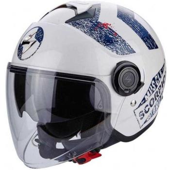 SCORPION Casco Moto exo-city Heritage, White/Blue, XXL