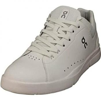 On The Roger Advantage Men's White Low-Top Sneakers - Size 44 - Leather and Textile