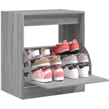 Zapatero gris Sonoma de madera multicapa 60x42x69 cm