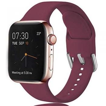 Sichen Correa de Repuesto Compatible con Correa de Reloj 44 mm 42 mm 40 mm 38 mm, Correa de Pulsera de Repuesto Impermeable de Silicona Suave para iWatch Series 6/5/4/3/2/1