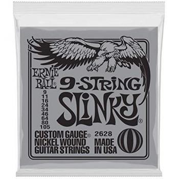 Ernie Ball Slinky Nickel 9-String Electric Guitar Strings (0.10 - 0.105)