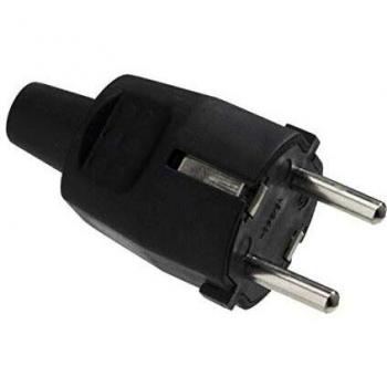 MAURER 19110080 Clavija / Enchufe Toma Tierra Goma 4,8mm Negro