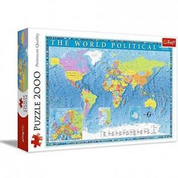 Puzzle Trefl - Mapa Político del Mundo, 2000 Piezas