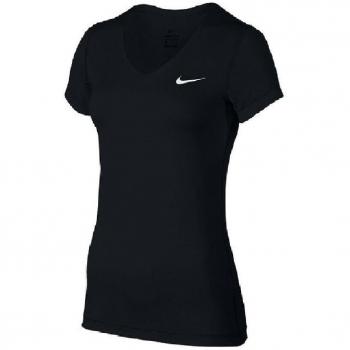 Nike W NK vcty bslyr Vneck, Camiseta para mujer, mujer, W Nk Vcty Bslyr Vneck, blanco y negro, M