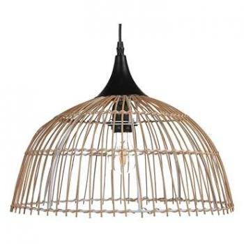 Lámpara Colgante de Ratán Natural Beige 123 cm Bararis - Estilo Boho Rustico