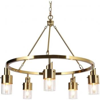 Lámpara de Techo DKD Home Decor 66 x 66 x 60 cm Cristal Dorado Metal 40 W