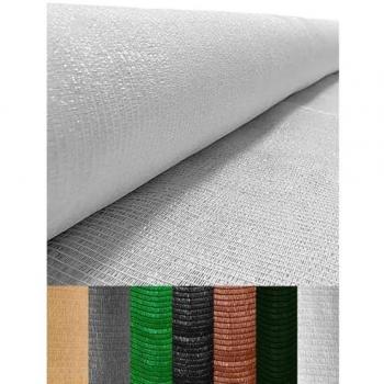 Malla de Ocultación Premium 110gr/m² para Jardín - Sombra y Privacidad Ideal para Vallas - Ancho 2m (Blanca)