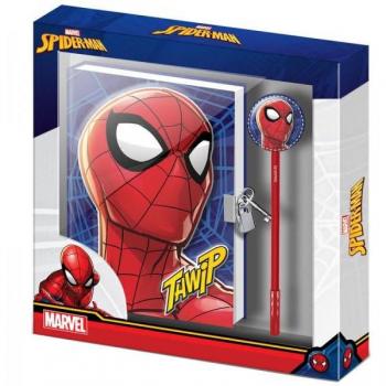 Set Diario + Bolígrafo Spiderman Marvel