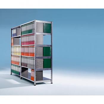 Estantería ensamblable para archivadores 2280 mm, doble cara, zincada, 1000 x 600 mm - Kaiserkraft