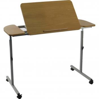 NRS Healthcare M66832 - Mesa para cama o silla con ruedas, altura regulable, inclinable