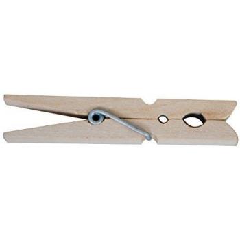 MSV Pinzas Gigantes DE Madera X24, Beige, 2 cm, 24 Unidades