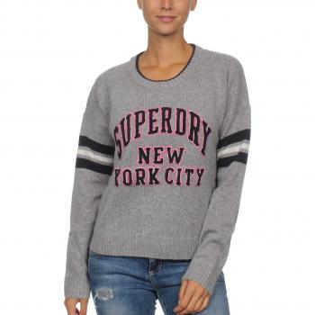Superdry - Jerséi - para Mujer Gris Large