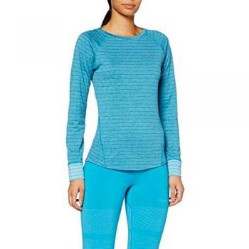 Berghaus Therm Tech - Camiseta de Manga Corta para Mujer, diseño de Larkspur/Reef Waters, Talla 46