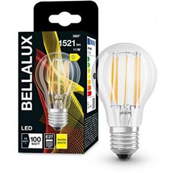 Lámpara LED E27 Bellalux Transparente 11W 1521lm 2700K Filamento