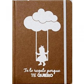 Jardín de Noa 1022B - Cuaderno cartone kraft Te lo regalo porque te quiero, A4